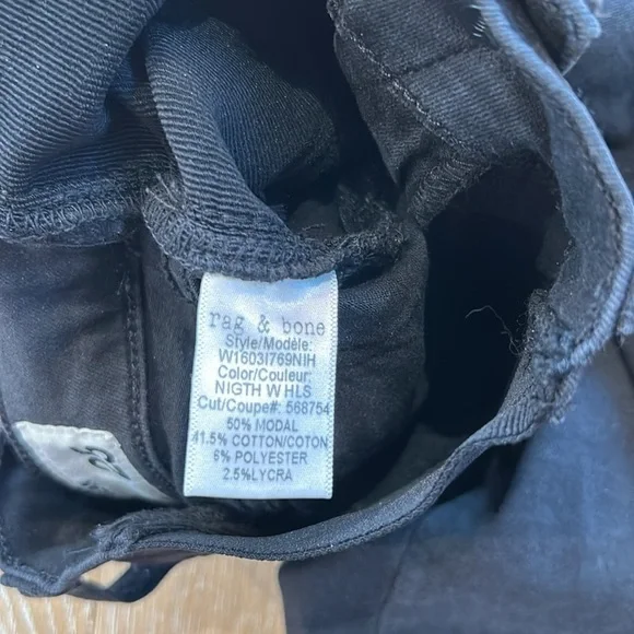 Rag & bone Distressed Black Legging Skinny Jeans - Picture 9 of 12